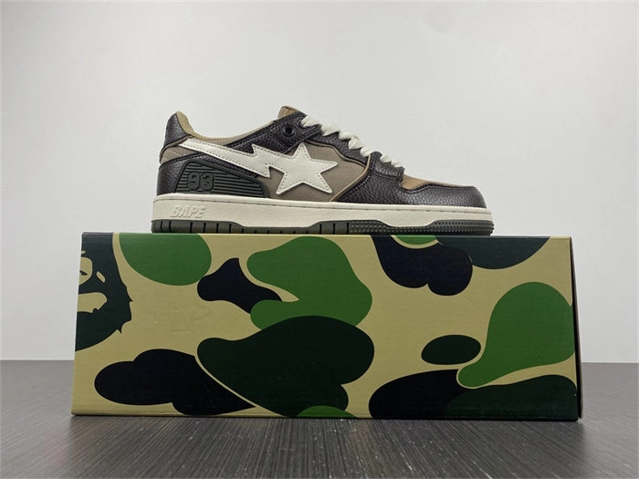 A Bathing Ape Bape SK8 Sta Brown Ivory Bold 5318