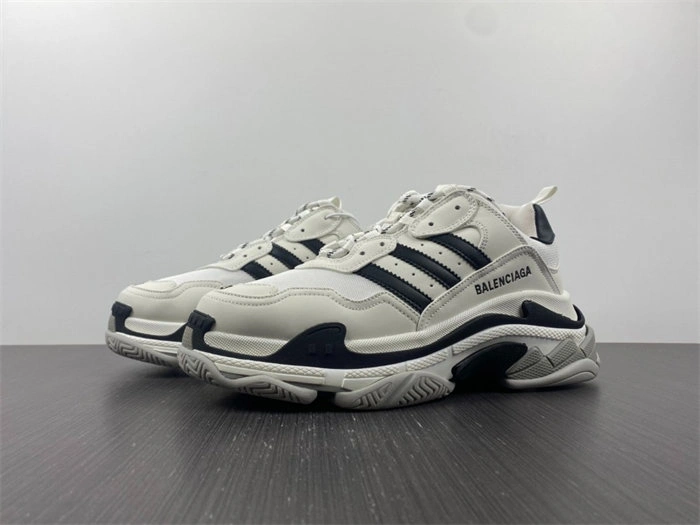 Versatile BLCG x adidas Triple S White Black 710021 W2ZB1 4454