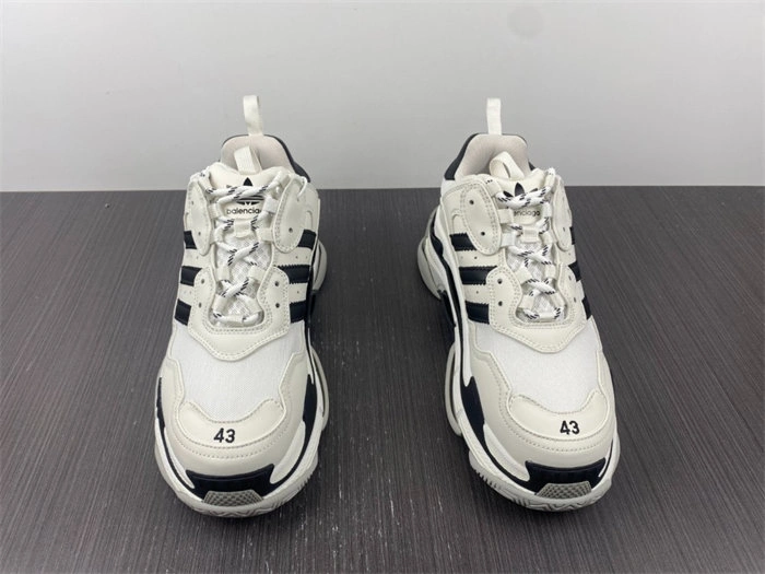 Versatile BLCG x adidas Triple S White Black 710021 W2ZB1 4454