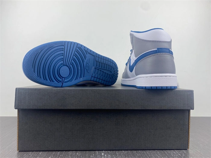 Comfortable Jordan 1 Mid True Blue Cement DO8423- 3690