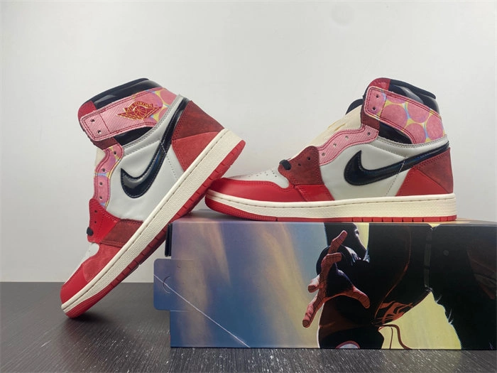 Bright Jordan 1 Retro High OG Spider-Man Across the Spider-Verse DV1748- 3593