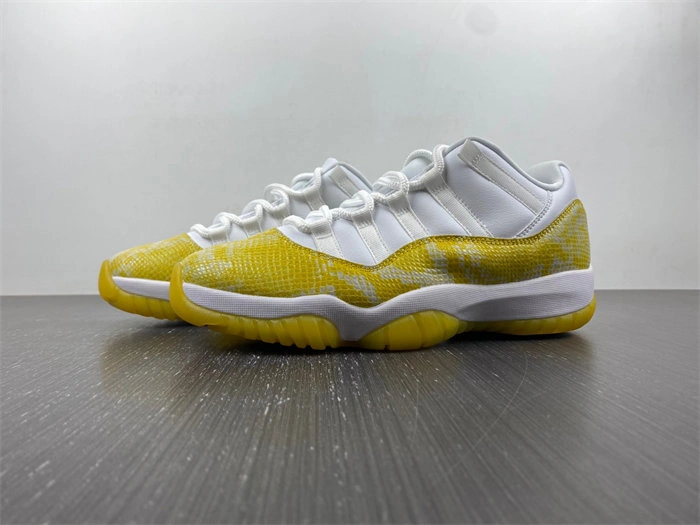 Attractive Jordan 11 Retro Low Yellow Snakeskin AH7860- 4097
