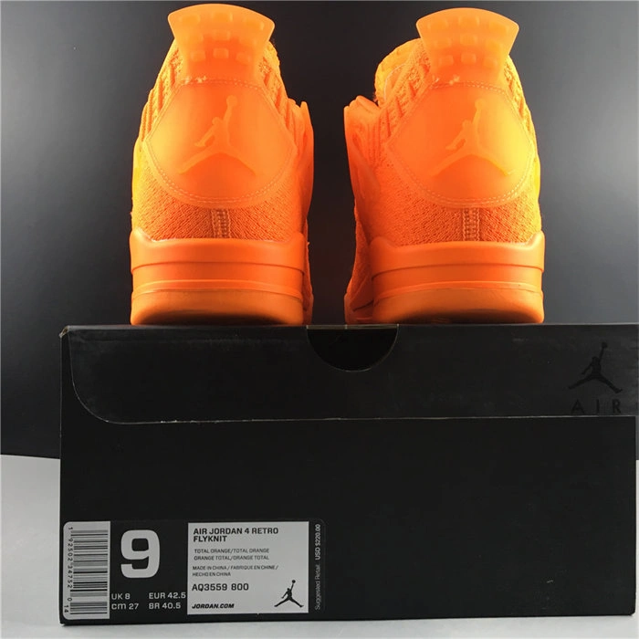WellDesigned Jordan 4 Retro Flyknit Orange AQ3559- 3971