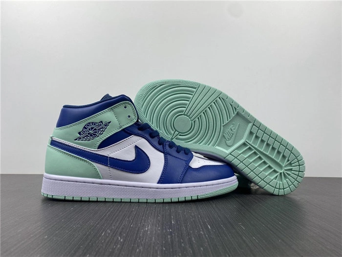 Timeless Jordan1 Mid Mystic Navy Mint Foam 554724- 3723