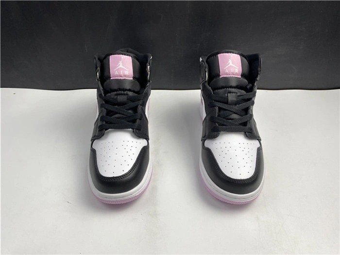 Breathable Jordan1 Mid White Black Light Arctic Pink 555112- 3741