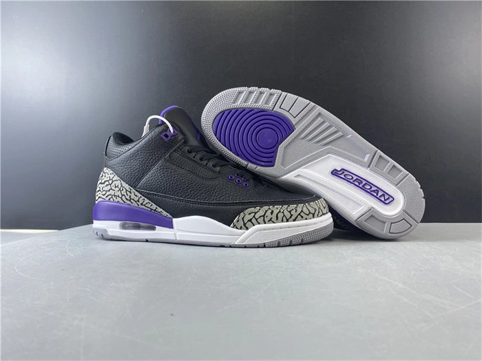 Jordan3 Black Court Purple CT8532- FlexibleFit 3845