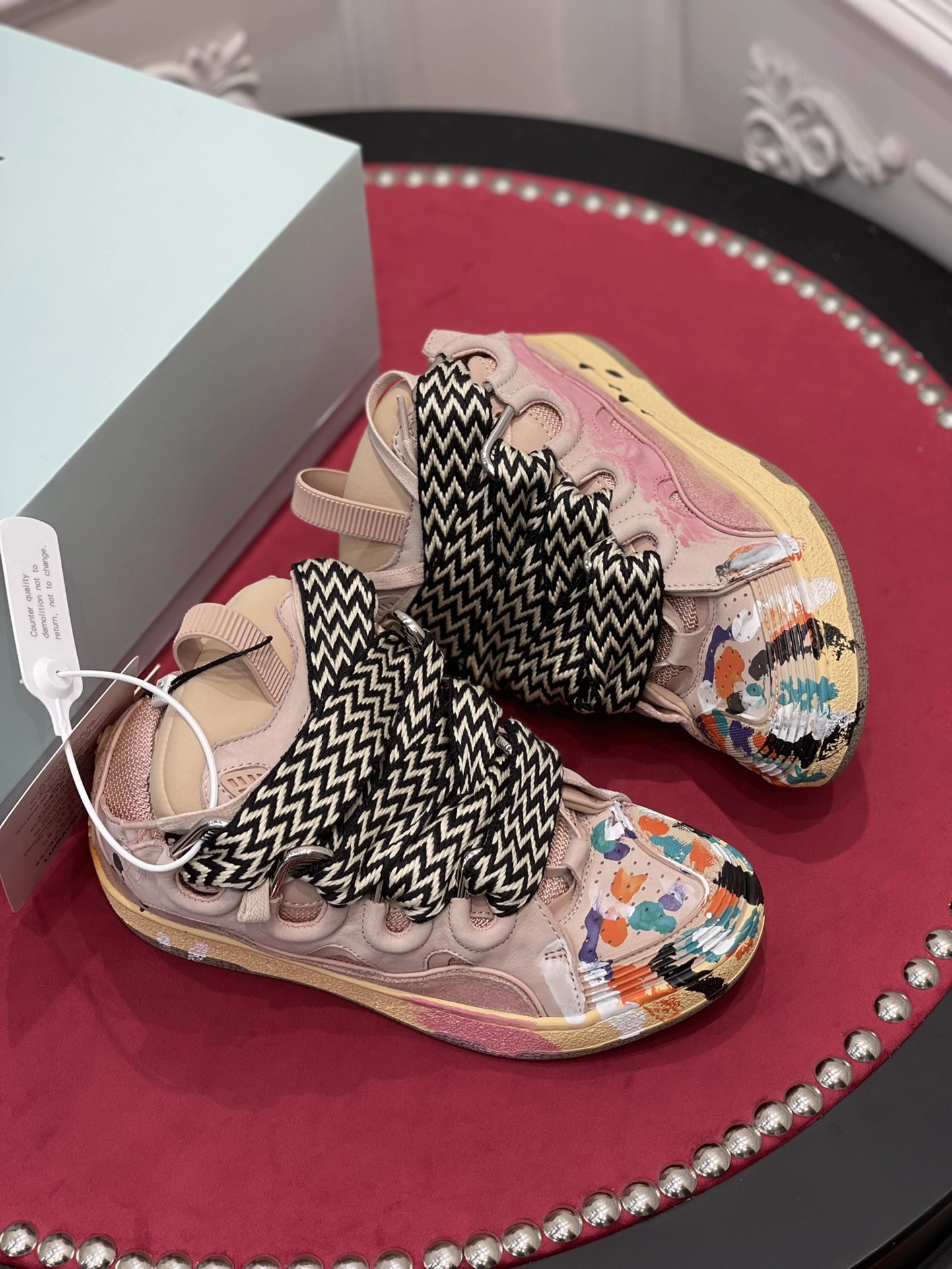 Lanvon Leather CurbGallery Dept. Pale Pink Multi FM-SKRK11-DRGD-P22B5S Lightweight 980