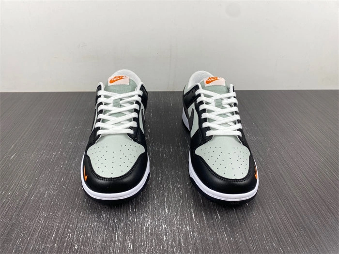 Nike Dunk Low Grey Black Orange Mini Swoosh FN7808- ModernLook 4617