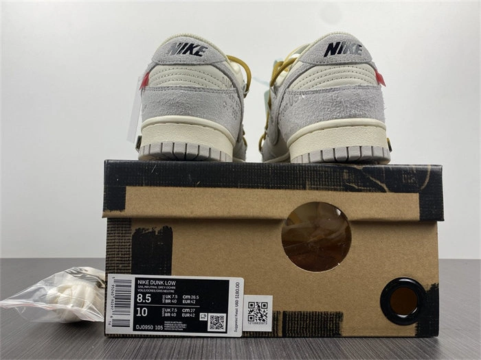 ZipUp Nike Dunk Low Off-White Lot 37 DJ0950- 4745