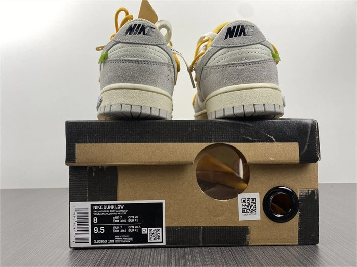 Nike Dunk Low Off-White Lot 39 DJ0950- Timeless 5053