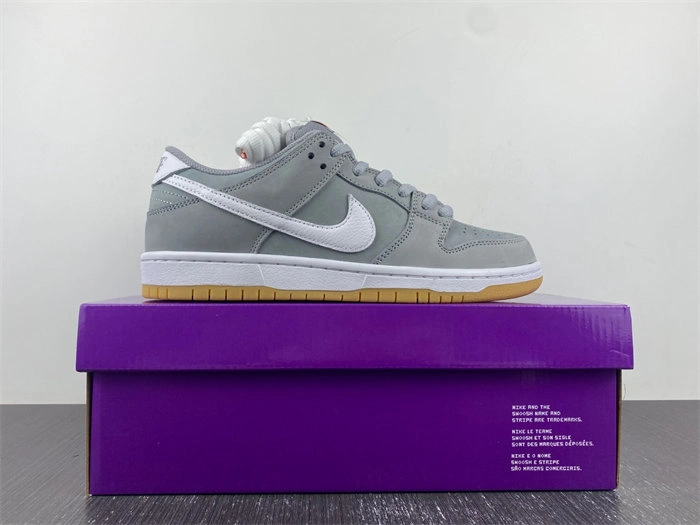 Neat Nike SB Dunk Low Pro ISO Orange Label Wolf Grey Gum DV5464- 4654