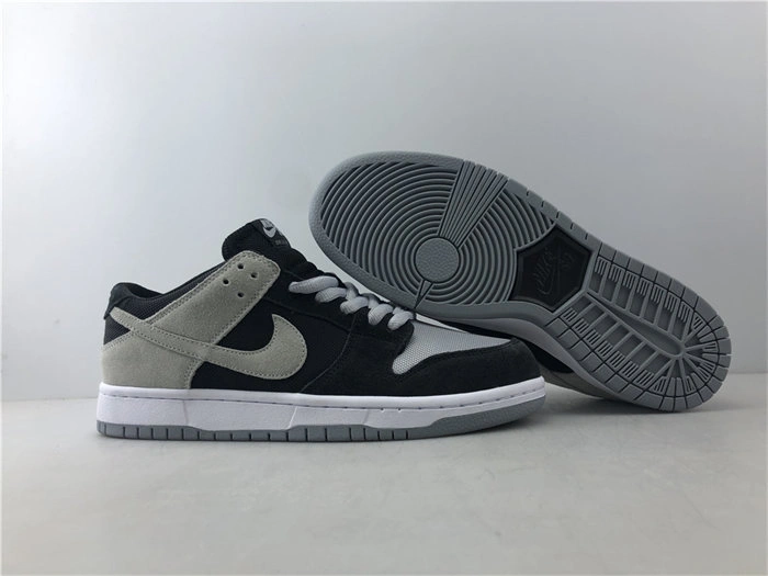 Stretchable Nike SB Zoom Dunk Low Pro Black Wolf Grey White 854866- 4941